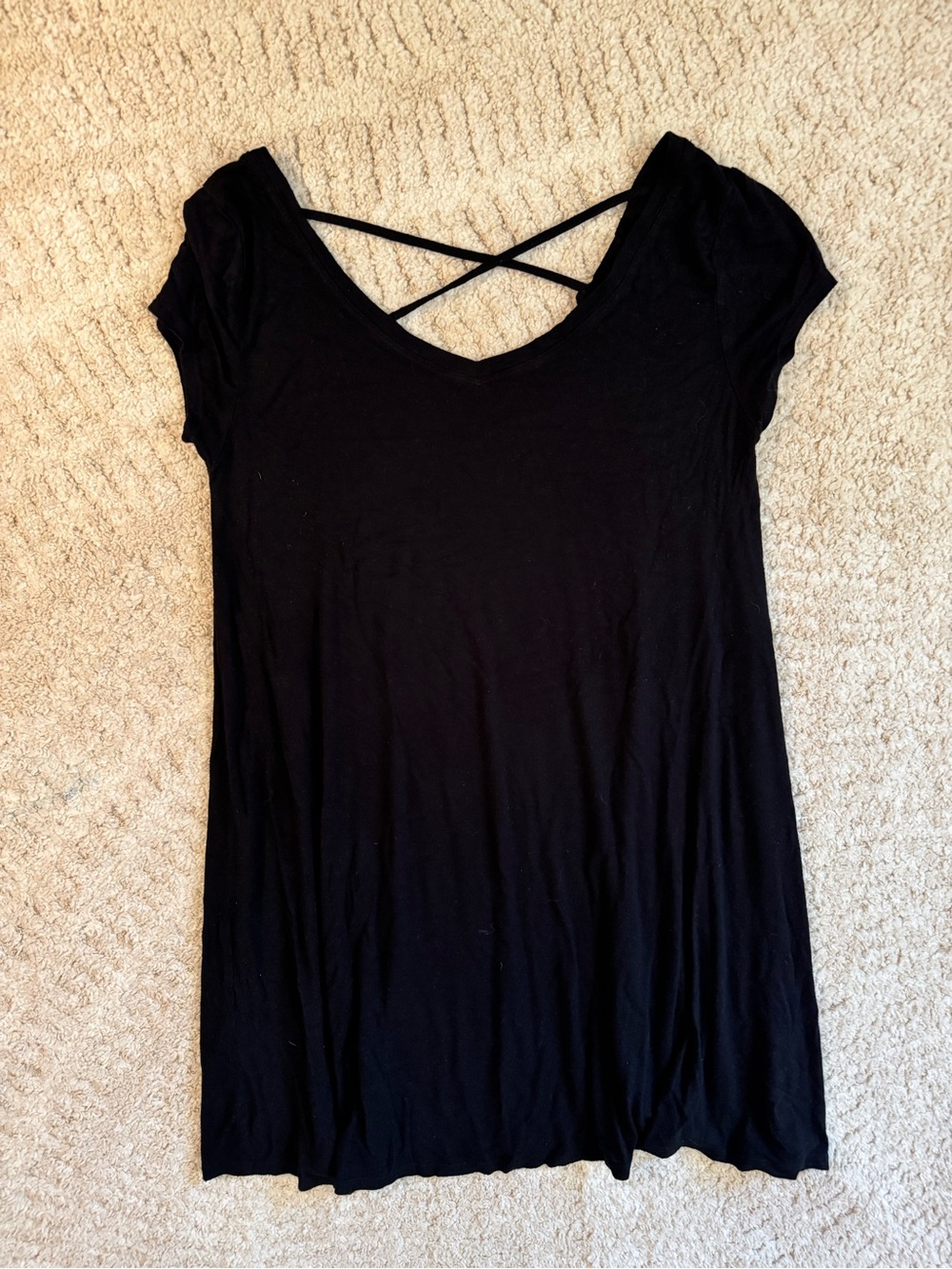SO brand women’s solid black swing dress - size XS